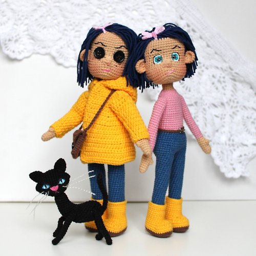 ZiminaDoll Crochet doll pattern PDF in English Amigurumi Halloween doll Coraline