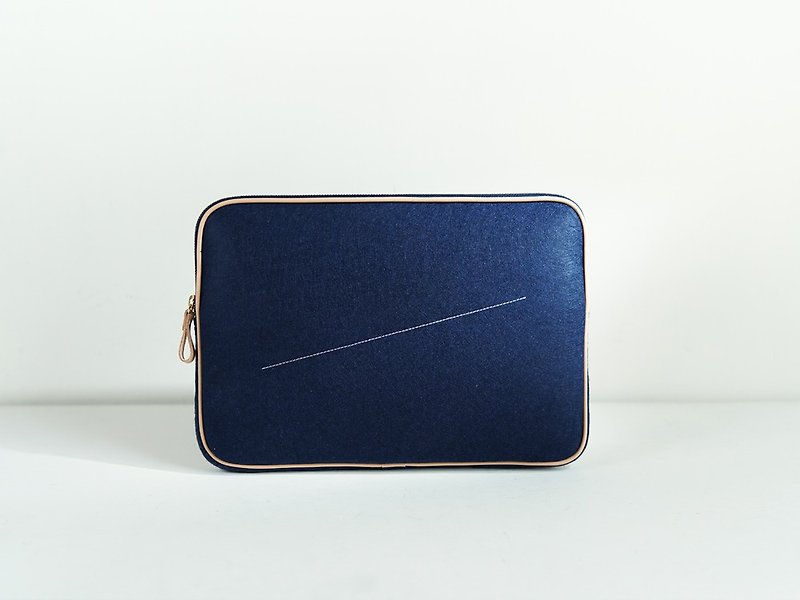 Leyang · Leyan- Effortless Chic13 inch computer bag (Macbook) - Stone Blue - กระเป๋าแล็ปท็อป - ไฟเบอร์อื่นๆ 