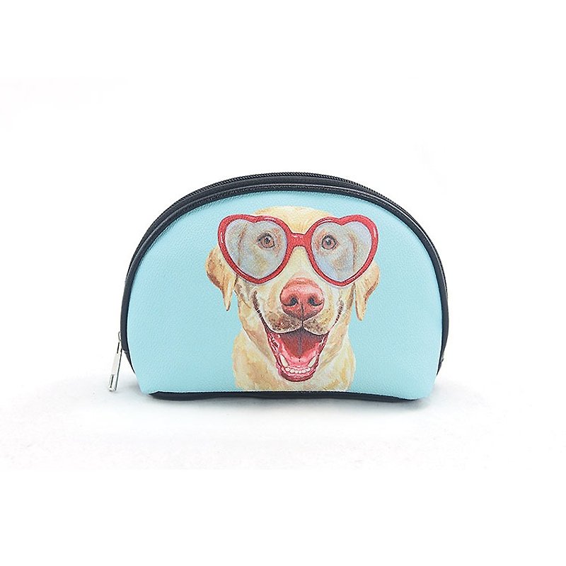 Ashley M - Sunny Lab Cosmetic Bag - กระเป๋าเครื่องสำอาง - หนังเทียม สีน้ำเงิน