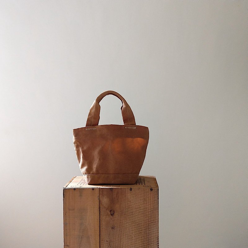 Beeswaxed Bento | Tea Brown - Handbags & Totes - Cotton & Hemp Brown