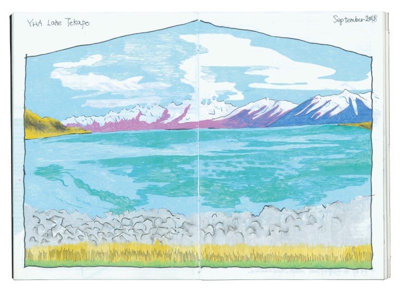 YHA Lake Tekapo 紐西蘭 蒂卡波湖 青年旅館 明信片 三張套組七折 - 卡片/明信片 - 紙 多色