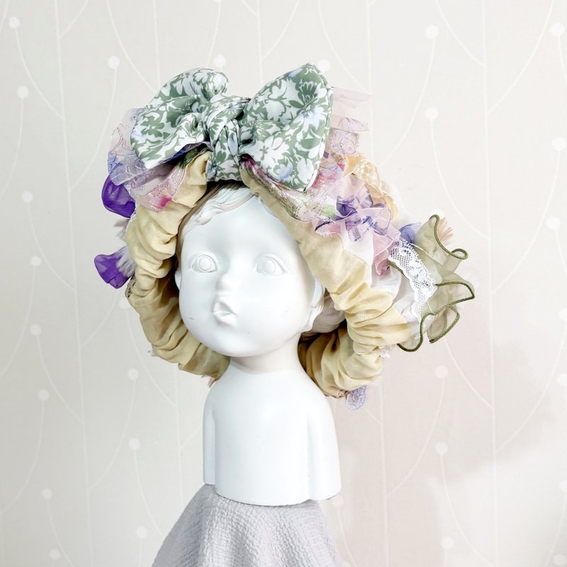 彈性髮帶/刺繡蕾絲寬邊編織頭帶日系寬版彈性頭巾圍脖 髮飾 頭飾 - 髮箍/髮帶 - 其他材質 多色