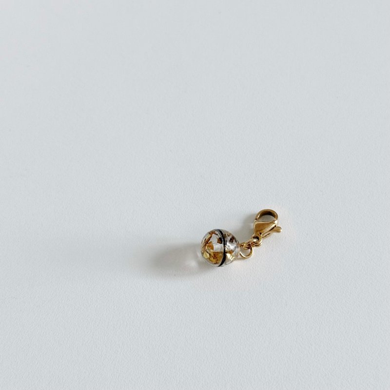 小圓球吊飾 金箔掛墜 胎毛 寵物毛 - 嬰兒手鍊/飾品 - 樹脂 