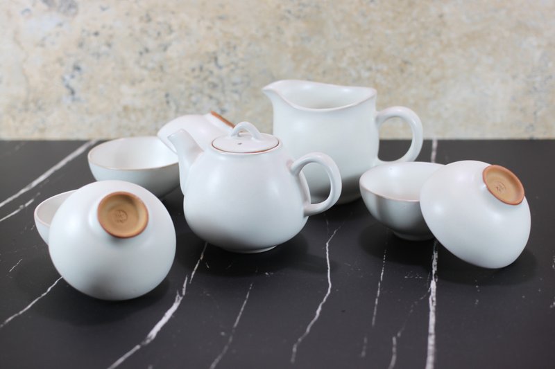【鐘聲響起】祥億窯 負離子 茶具組 一壺一海六杯 - 茶壺/茶杯/茶具 - 陶 