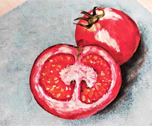 トマト絵画野菜アートワークキッチン壁の装飾画像ギフト - ショップ Artpainting ウォールデコ・壁紙 - Pinkoi