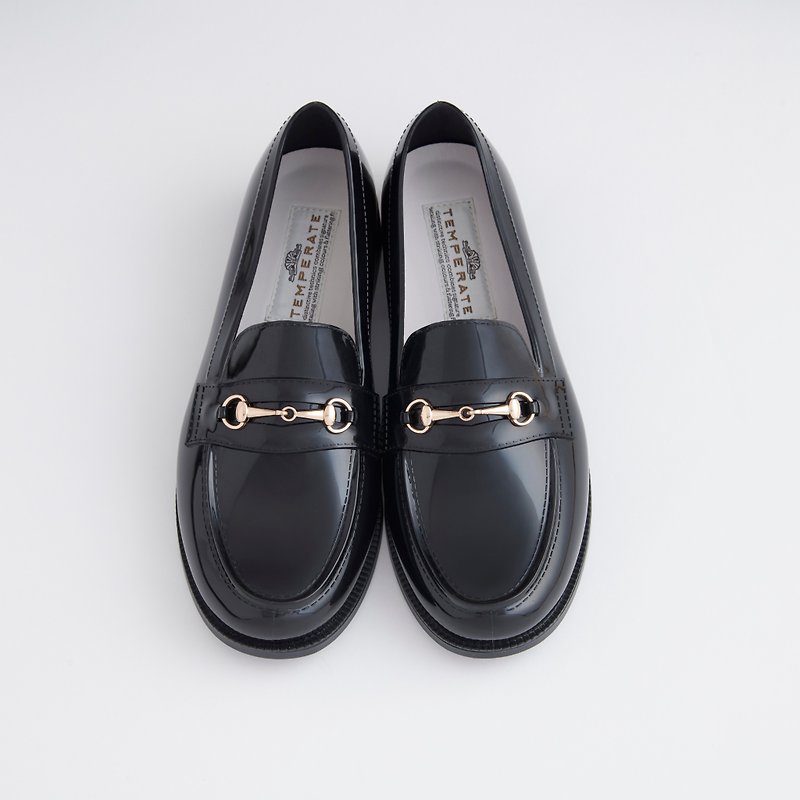 JACOB (BLACK)  PVC SNAFFLE LOAFER / RAIN SHOES - รองเท้ากันฝน - วัสดุกันนำ้ สีดำ