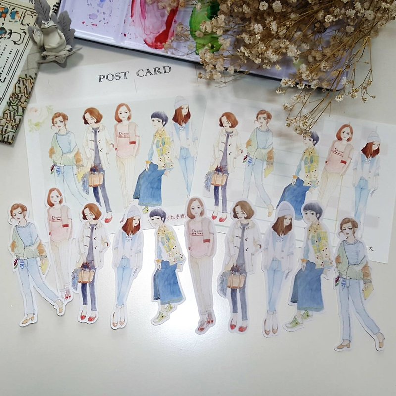 Fairy pill hand drawn girly sticker postcard set - Stickers - Paper 