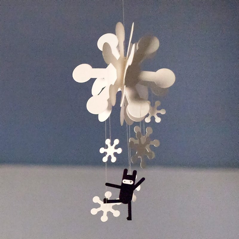 JStory Ninja Rabbit DIYペーパーハンガー -  Snowflake、JST30013 - 置物 - 紙 ホワイト