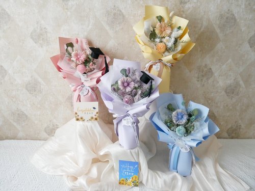 JY.flower 解語花 x 花藝工作室 畢業季限定【經典款索拉向日葵乾燥花束4色】畢業禮物/畢業花束