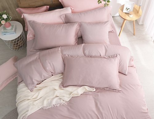 OLIVIA 原創設計寢具 乾燥玫瑰粉 100支天絲系萊賽爾/床包枕套組/床包被套組
