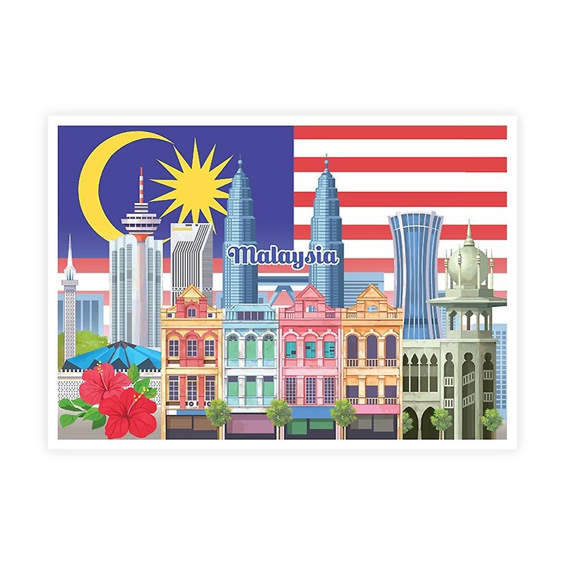 馬來西亞的輝煌条紋明信片 - 心意卡/卡片 - 紙 