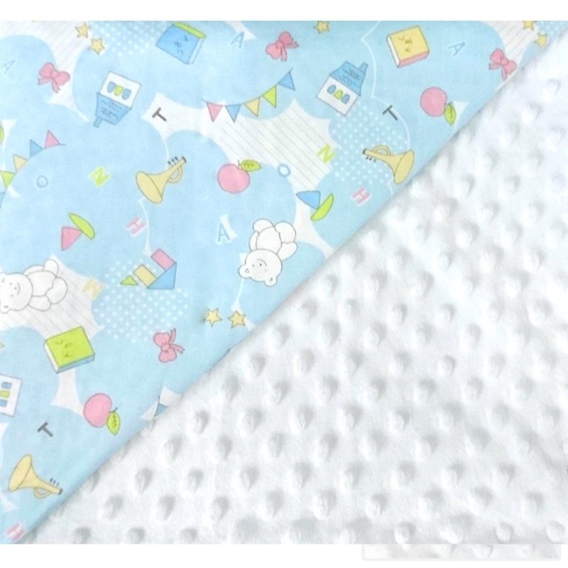 Minky多功能 點點顆粒 攜帶毯嬰兒毯冷氣毯被 米白-玩具派對 - 嬰兒床/床圍/寢具 - 棉．麻 白色