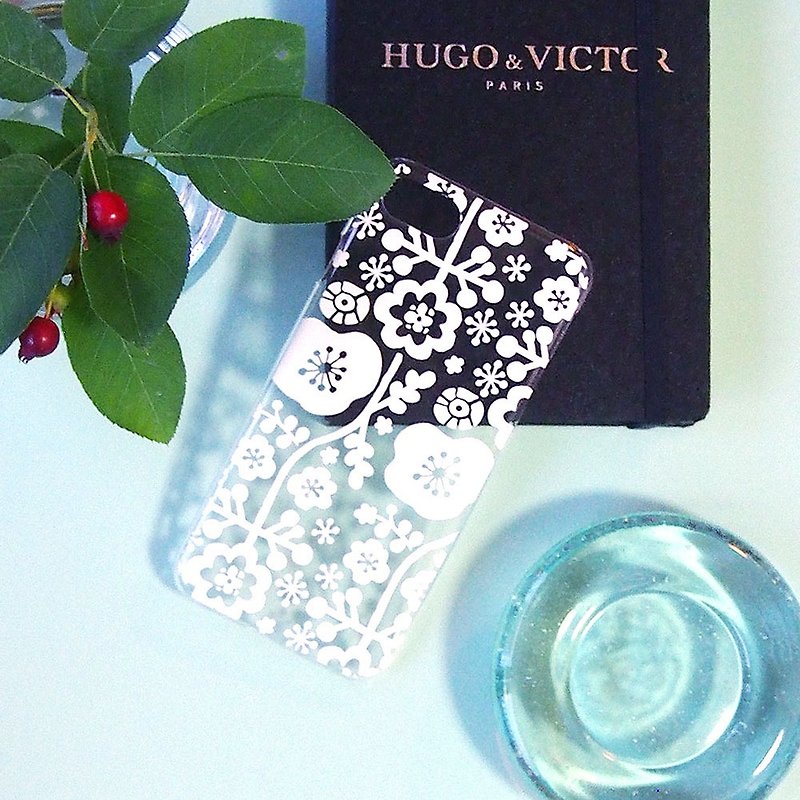 Clear android phone case - Floral Lace - - Phone Cases - Plastic Transparent