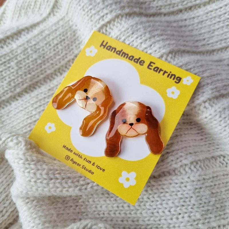 Custom Pet Earrings 1 piece Worldwide for Pet Parent - Earrings & Clip-ons - Plastic Multicolor