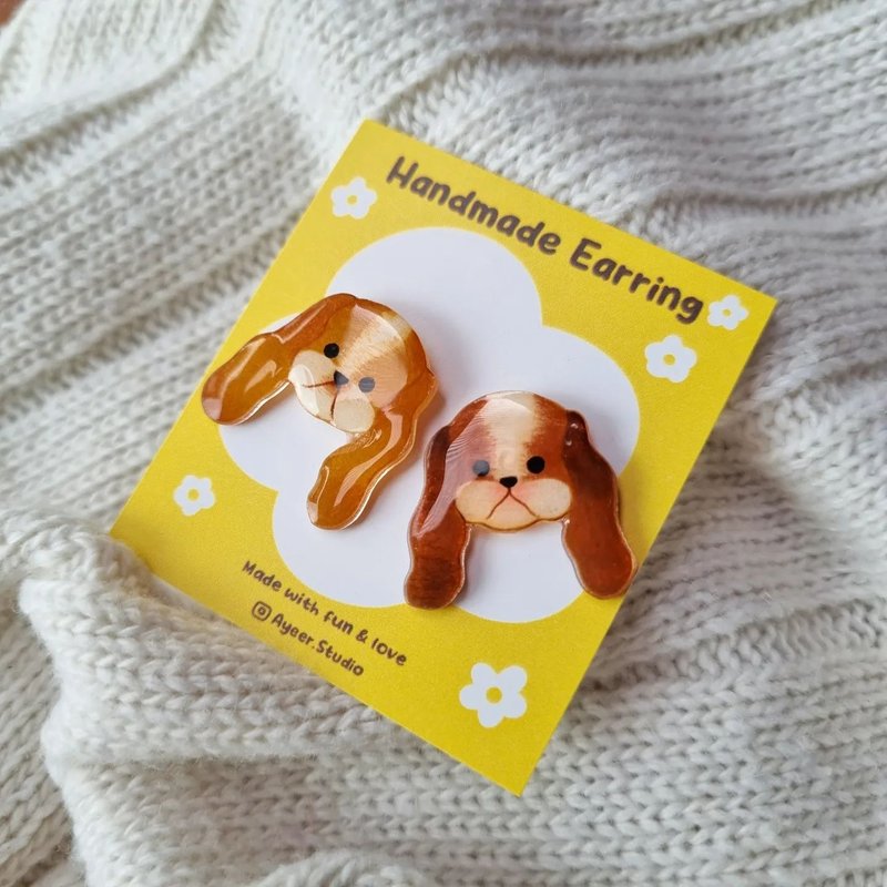 Custom Pet Earrings 1 piece Worldwide for Pet Parent - 耳環/耳夾/耳骨夾 - 塑膠 多色