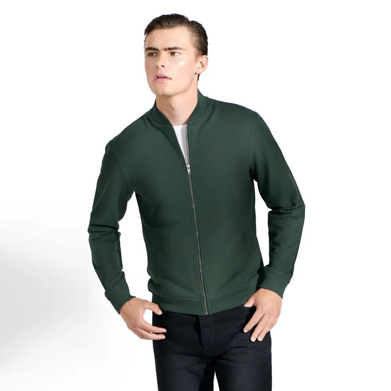 Nordic Minimalism - Lounge Jacket Classic Casual Cotton Jacket - Forest Green - Men's Coats & Jackets - Cotton & Hemp Green