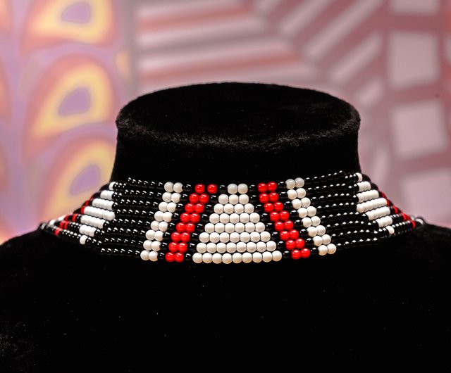 オリジナルアートステーション】ビーズネックレス｜台湾原住民族の衣装