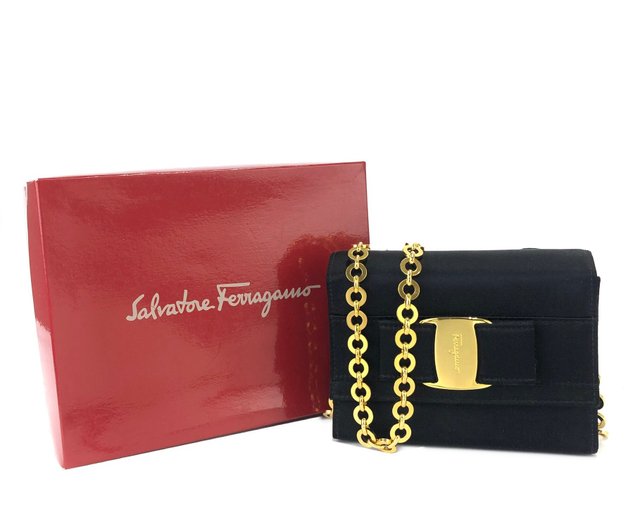 Japan direct shipment name card used package] Salvatore Ferragamo