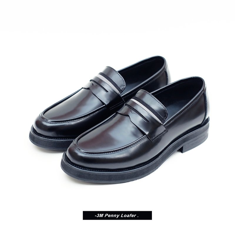 Aw/18 Lady 3M Penny Loafer - Women's Leather Shoes - Genuine Leather Black