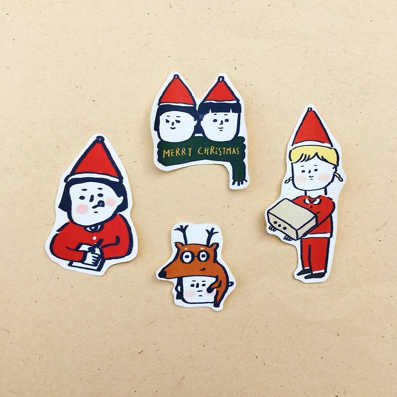 2017 Christmas Stickers - Stickers - Paper White