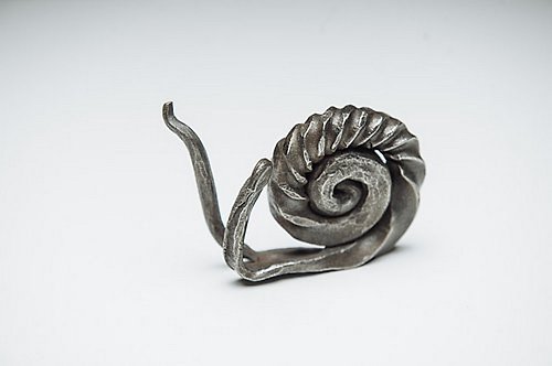 ObForge Snail Figurine Iron Decor Lover Gift / Hand Forged Iron Cute Snail Baby Decor