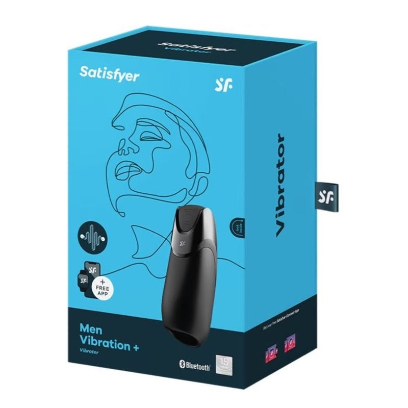Men Vibration+【手機智能遙控】龜頭震動器 - 情趣用品 - 矽膠 黑色