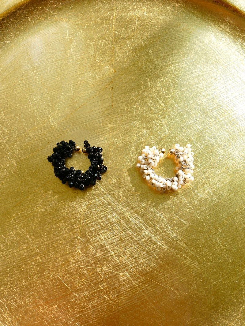 串珠耳掛 - 耳環/耳夾 - 其他金屬 