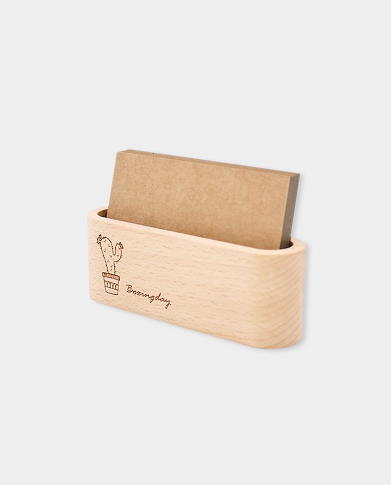 [small box] wooden groove card holder S_ text version / beech / wood / gift / graduation / fresh people - แฟ้ม - ไม้ สีส้ม