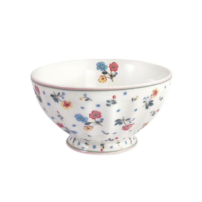 Danish GreenGate Adelena white dinner plate/latte bowl - Plates & Trays - Other Materials Multicolor