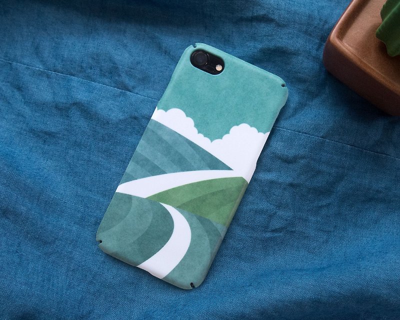 Mountain Landscape iPhone case 手機殼 เคสมือถือทิวทัศน์ - Phone Cases - Plastic Green