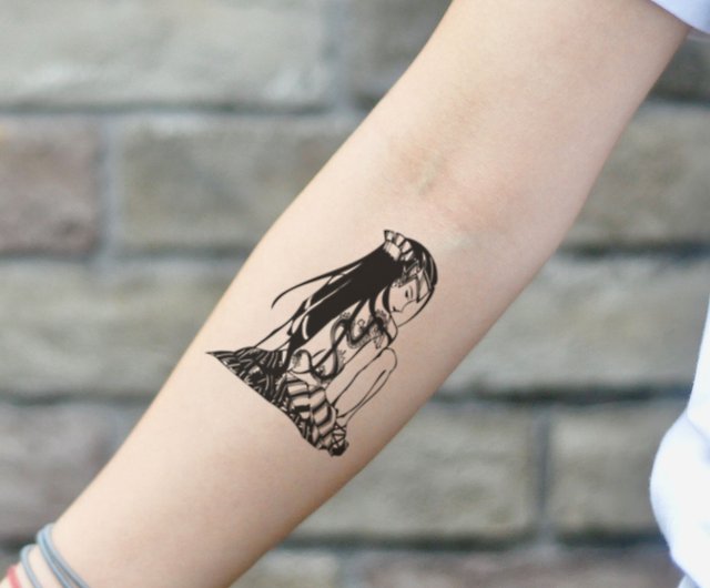 Japanese Dark Comics Evil Kawakami Tomie Double-sided Girl Waterproof  Temporary Fake Tattoo Sticker Sleeve Anime Tattoo - Temporary Tattoos -  AliExpress