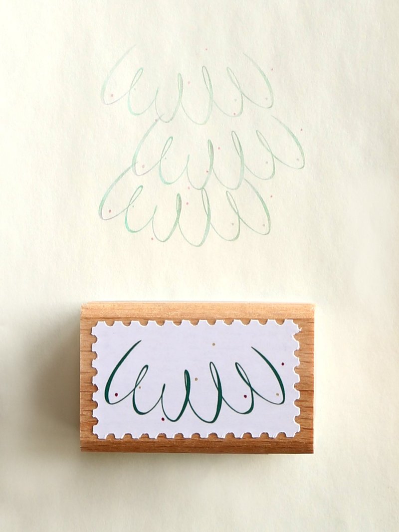 聖誕樹叢 原創自由拼色印章 日本TaiyopineFineColor製造 - 印章/印台 - 木頭 