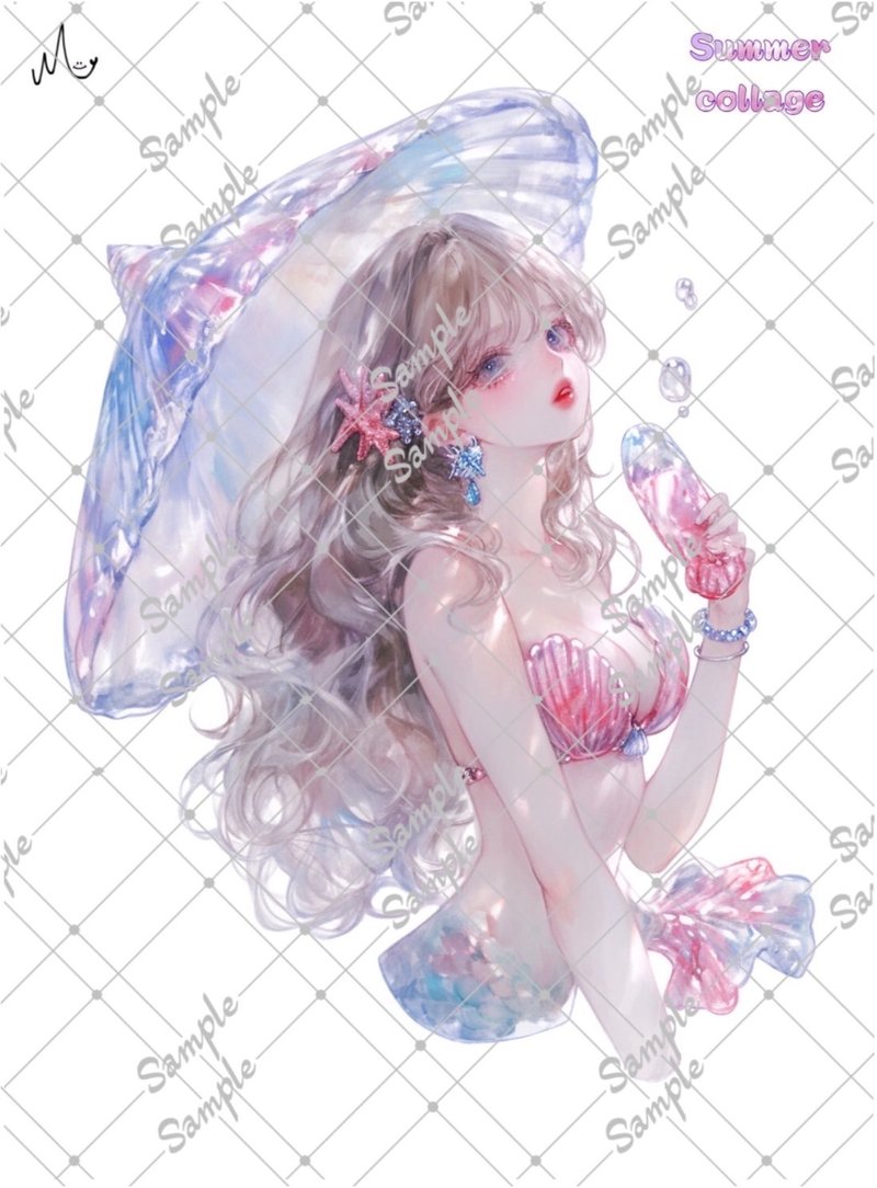 オリジナル人物ステッカー期間限定 Summerシリーズ 8月10日まで - 貼紙 - 紙 