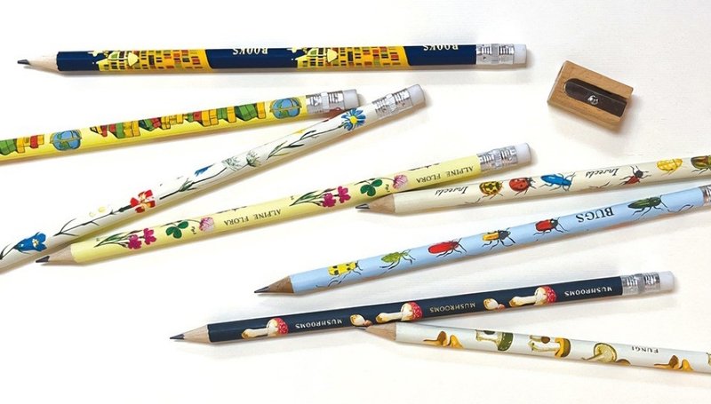 Cavallini & Co. VintagePencilSet_鐵盒鉛筆組_10枝鉛筆+1削筆器 - 鉛筆/自動鉛筆 - 其他材質 多色