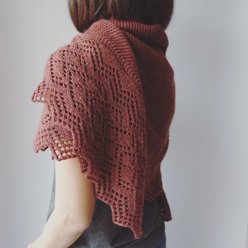 Irene's Knitting Design Acorn 長披肩 編織說明書 電子檔