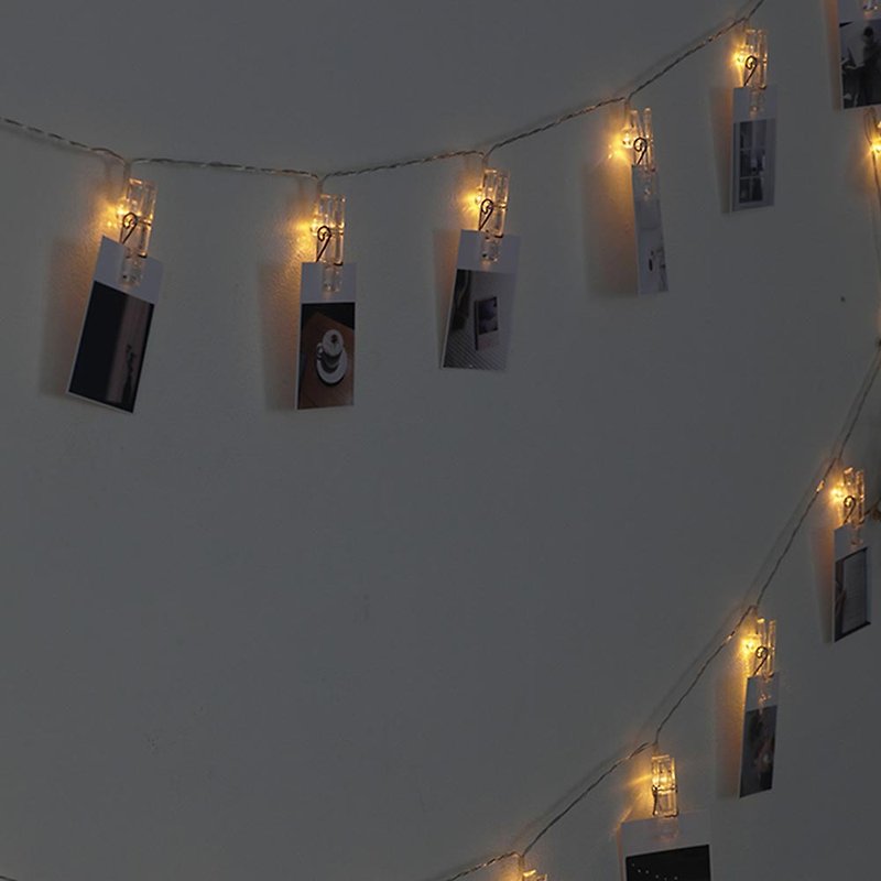 歲末7折 湯斯LED照片夾燈串 - 燈具/燈飾 - 塑膠 白色