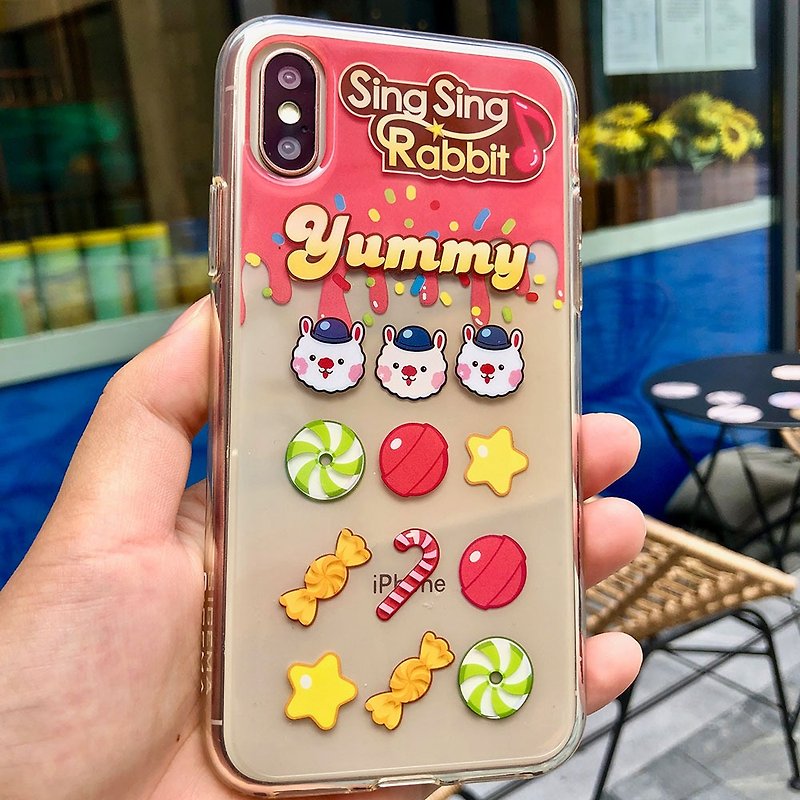 SingSing Rabbit .Design. Double-layer printed phone case . iPhone XS/X - Phone Cases - Silicone Transparent