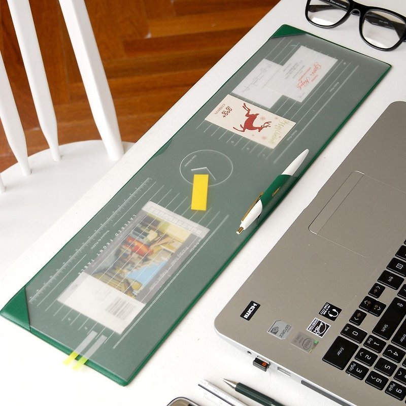 PLEPIC-Office storage slim long leather mouse pad - Forest Green, PPC93440 - แผ่นรองเมาส์ - หนังเทียม สีเขียว