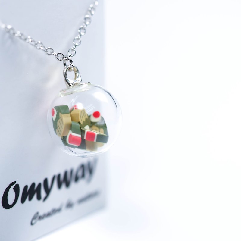 OMYWAY Handmade  Necklace - Glass Globe Necklace - Chokers - Glass White