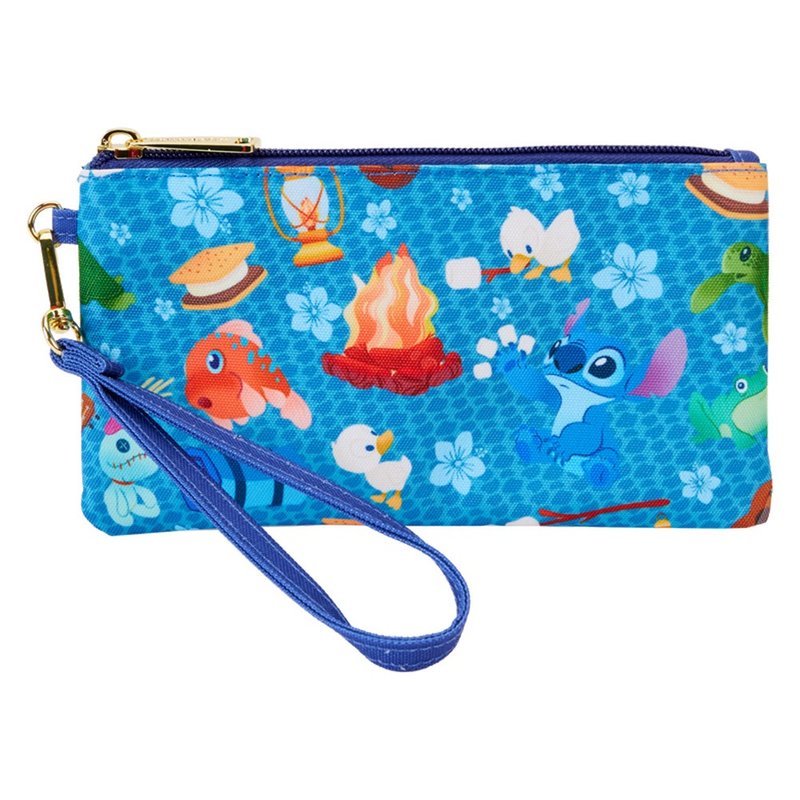 LOUNGEFLY-Stitch cute style nylon clutch bag - กระเป๋าคลัทช์ - ไนลอน สีน้ำเงิน