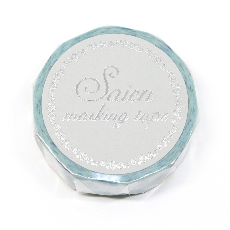 【日本 SAIEN】15mm 銀箔和紙紙膠帶－雨滴 Raindrops - 紙膠帶/和紙/PET - 紙 