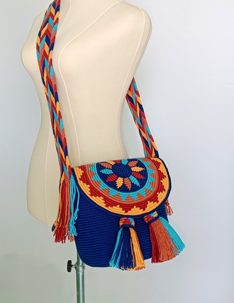 Cat mochila bag,Crossbody bag for women,Handcraft bag,Crochet bag ,Cr - 側背包/斜背包 - 棉．麻 