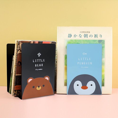 珠友文化 Chuyu Culture Chuyu 鐵製L型書架-2入/可愛書擋/書立/桌面收納/立書架/書靠/