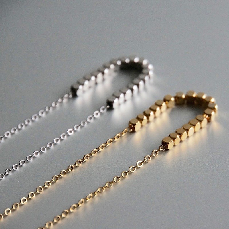 ITS: 917 [Heart Series · ~ ~] A flash ready to put money and gold / silver plated copper necklace. - สร้อยคอ - โลหะ 