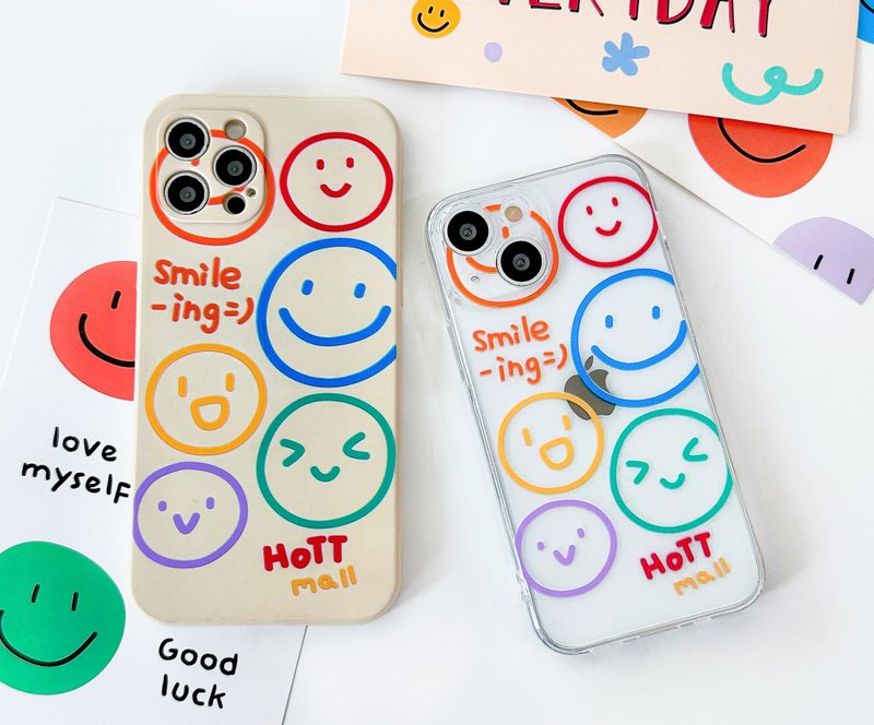 Mobile Phone Case, Multiple Models Support, Smiling Case - Phone Cases - Silicone Multicolor