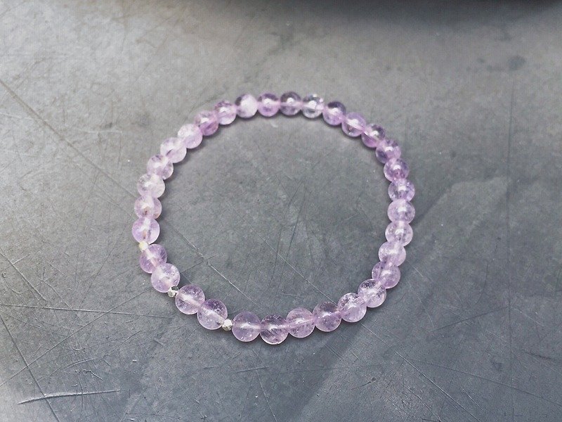 [Ofelia.] Series natural stone - natural lavender amethyst x silver fine particles simple Bracelet [J77-Lester] Crystal / natural stone - สร้อยข้อมือ - เครื่องเพชรพลอย สีม่วง