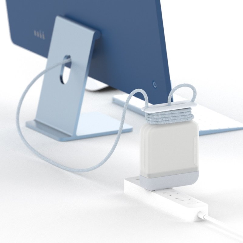 Meet Mind for iMac 24 インチ 純正充電ケーブル収納ケース 143W - PCアクセサリー - その他の素材 ホワイト