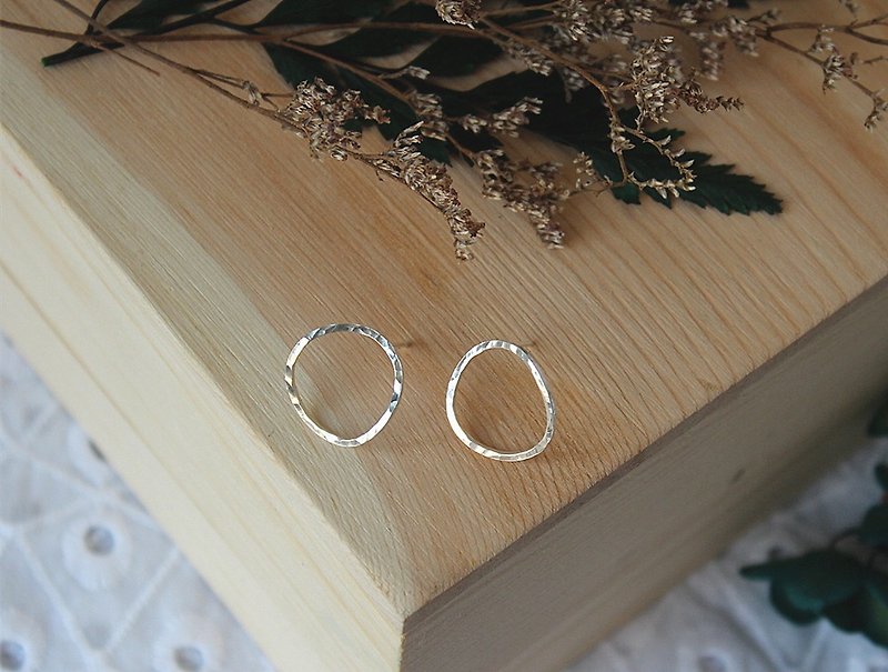 //Dance of the Arc: Hoop Earrings // S925 Sterling Silver Water Ripple Timeless Classic Geometric Simple