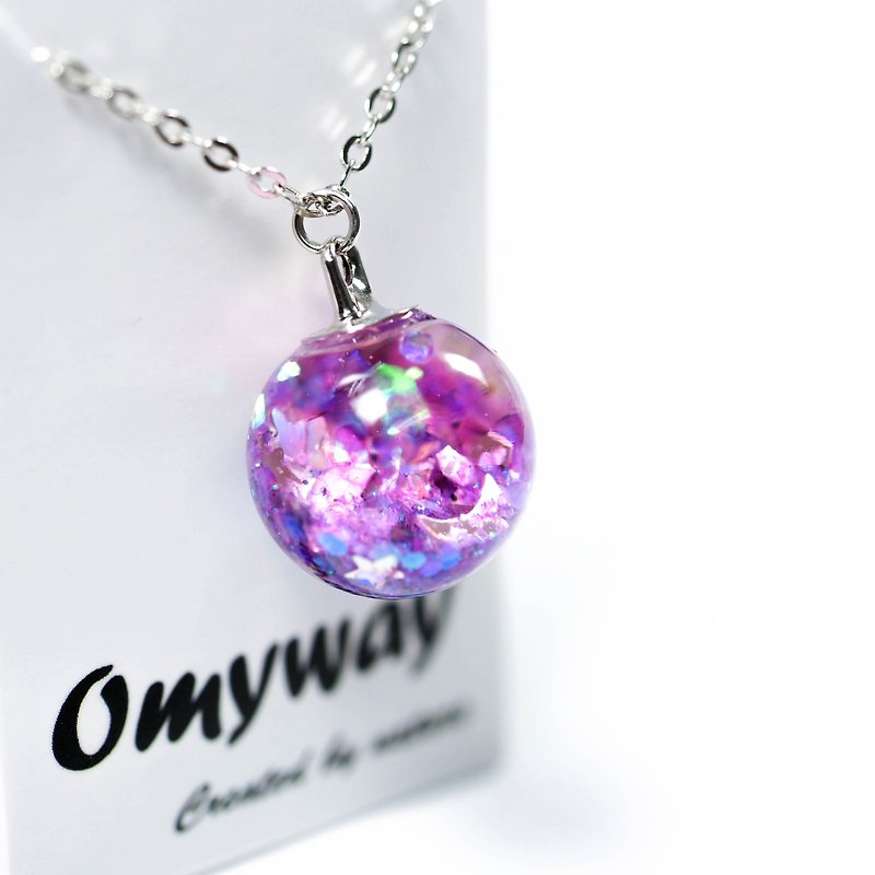 OMYWAY Handmade Water Star Necklace - Glass Globe Necklace - Chokers - Glass White