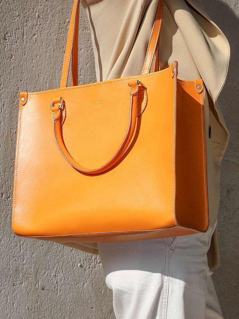 Julychagall leather hand tote handbags large capacity cowhide tote bag shoulder tote bag - Handbags & Totes - Genuine Leather 